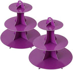 3-Tier Round Cupcake Stand, Cardboard Cupcake Tower, Dessert Cup Cake Stand Tower for Birthday Wedding Party