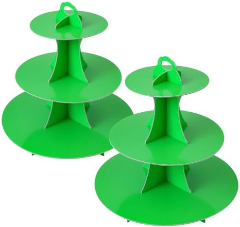 3-Tier Round Cupcake Stand, Cardboard Cupcake Tower, Dessert Cup Cake Stand Tower for Birthday Wedding Party