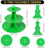 3-Tier Round Cupcake Stand, Cardboard Cupcake Tower, Dessert Cup Cake Stand Tower for Birthday Wedding Party, alternate view