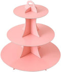 3-Tier Round Cupcake Stand, Cardboard Cupcake Tower, Dessert Cup Cake Stand Tower for Birthday Wedding Party