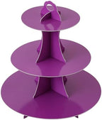 3-Tier Round Cupcake Stand, Cardboard Cupcake Tower, Dessert Cup Cake Stand Tower for Birthday Wedding Party