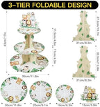 3-Tier Round Cupcake Stand, Cardboard Cupcake Tower, Dessert Cup Cake Stand Tower for Baby Shower Birthday, alternate view 3