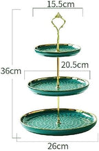 3 Tier Round Porcelain Tiered Cupcake Stand, Tiered Serving Stand, Dessert Stand, Serving Tray Platter for Tea, alternate