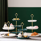 3 Tier Round Porcelain Tiered Cupcake Stand, Tiered Serving Stand, Dessert Stand, Serving Tray Platter for Tea, alternate