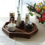 3-Tier Rustic Black Wooden Serving Tray | Farmhouse Cupcake Stand & Kitchen Organizer | 27"x15" Tall Tiered Tray, alternate