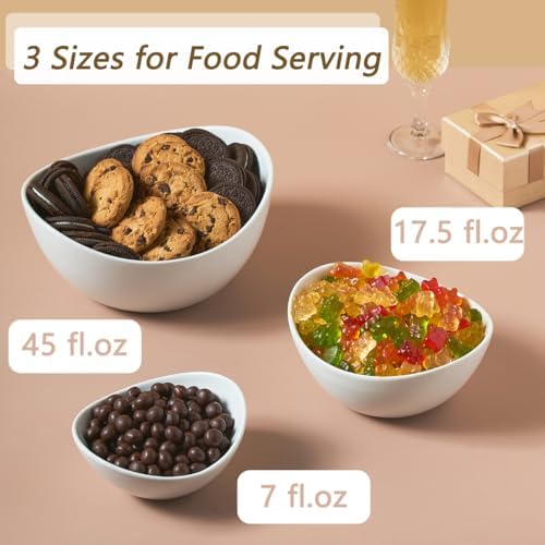 3 Tier Serving Bowls Set Serving Dishes with Stand for Entertaining in: 7 /17.5 /45 oz in Black, alternate view 5