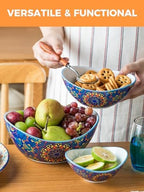 3 Tier Serving Bowls, Tiered Serving Platter and Trays for Parties in 3-tier oval bowl with metal stand in, alternate view 4