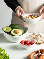 3 Tier Serving Bowls with Stand, Chip and Dip Bowl for Entertaining in 3-Tier Set (Large, Medium, Small) in, alternate view 4