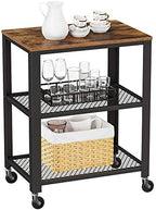 3-Tier Serving Cart on Wheels with Storage