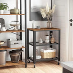 3-Tier Serving Cart on Wheels with Storage, alternate view 4