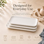 3 Tier Serving Tray for Dessert Table Display, 12 Inch Porcelain Tiered Serving Stand - White Serving Platters, alternate