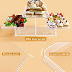 3 Tier Serving Tray for Entertaining, Acrylic Dessert Table Display Set for Party Supplies, Serving Platters and, alternate