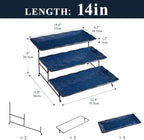3 Tier Serving Tray, Kiln Altered Glaze Ceramic Serving Stand, Stackable Platters, Collapsible Rack & Easy to, alternate view