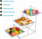 3 Tier Serving Trays Platters Catering Buffet Food Display Stand for Party in Set A, Platters 1.6inch, alternate view 3