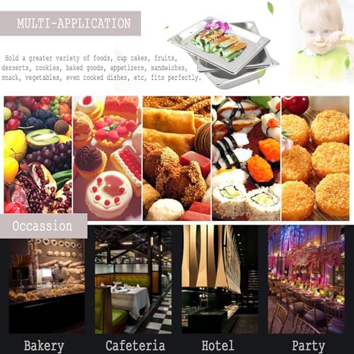 3 Tier Serving Trays Platters Catering Buffet Food Display Stand for Party in Set A, Platters 1.6inch, alternate view 6
