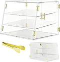 3-Tier Slanted Commercial Bakery Display Case in Clear