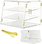 3-Tier Slanted Commercial Bakery Display Case in Clear