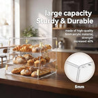 3-Tier Slanted Commercial Bakery Display Case in Clear, alternate view 3