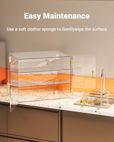 3-Tier Slanted Commercial Bakery Display Case in Clear, alternate view 6