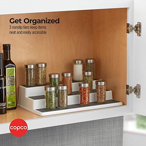 3-Tier Spice Rack Organizer for Cabinet - 15 Inch Non-Skid Pantry Organizer and Storage Shelf for Spices, Canned, alternate