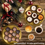 3 Tier Stainless Steel Cupcake Stand, Gold Metal Serving Tray Cake Holder Cake Display Stand for Holiday Dessert, alternate