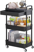 3-Tier Utility Cart with Drawer & Wheels, Storage for Home, Office