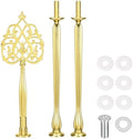 3 Tier Vintage Metal Cake Stands Flower Style Hardware Tiered Tray Plate Cupcake Stand DIY Making in Golden