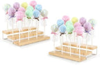 3 Tier Wood Display Cake Pop Stand, Set of 2 12 Holes Lollipop Display Stand, Lollipop Holder for Wedding, Baby