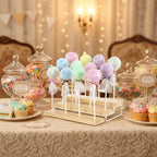 3 Tier Wood Display Cake Pop Stand, Set of 2 12 Holes Lollipop Display Stand, Lollipop Holder for Wedding, Baby, alternate