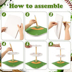 3-Tier Wooden Baseball Cupcake Stand 12 Inch, World Baseball Party Decorations, Sport Dessert Cake Table, alternate view 4