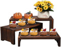 3-Tier Wooden Cupcake Stand & Display Risers, for Food Desserts & More, Sturdy & Reusable