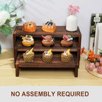 3-Tier Wooden Cupcake Stand & Display Risers, for Food Desserts & More, Sturdy & Reusable, alternate view 5
