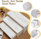 3-Tier Wooden Cupcake Stand & Display Risers, Multi-Tier Display Stand for Food, Desserts, & Collections, alternate view 3
