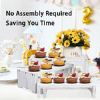 3-Tier Wooden Cupcake Stand & Display Risers, Multi-Tier Display Stand for Food, Desserts, & Collections, alternate view 5