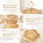 3-Tier Wooden Cupcake Stand, Three Tiered Serving Stand, Tiered Tray in Rustic Wood, alternate view 5