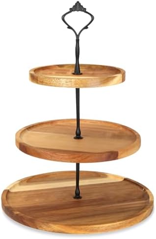 3 Tier Wooden Cupcake Stand in Wood