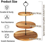3 Tier Wooden Cupcake Stand in Wood, alternate view 3