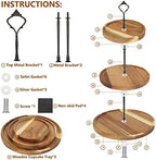3 Tier Wooden Cupcake Stand in Wood, alternate view 6