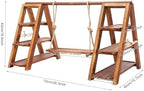 3 Tier Wooden Dessert Table Display Set Wooden Cupcake Stand Serving Tray Ladder Stand Party Food Display Set, alternate view