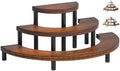3-Tier Wooden Display Risers, Rustic Cupcake Stand, Perfume Organizer, Dessert Table Display Set for Party &