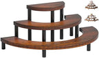 3-Tier Wooden Display Risers, Rustic Cupcake Stand, Perfume Organizer, Dessert Table Display Set for Party &