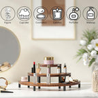 3-Tier Wooden Display Risers, Rustic Cupcake Stand, Perfume Organizer, Dessert Table Display Set for Party &, alternate view