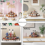 3-Tier Wooden Display Risers, Rustic Cupcake Stand, Perfume Organizer, Dessert Table Display Set for Party &, alternate view