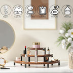 3-Tier Wooden Display Risers, Rustic Cupcake Stand, Perfume Organizer, Dessert Table Display Set for Party &, alternate view