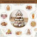 3-Tier Wooden Display Stand, Cupcake Rack Buffet Risers, Party Tiered Serving Tray for Cupcakes, Desserts, Small, alternate