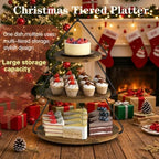 3-Tier Wooden Display Stand, Cupcake Rack Buffet Risers, Party Tiered Serving Tray for Cupcakes, Desserts, Small, alternate