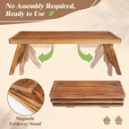 3 Tier Wooden Serving Tray Stand, Foldable Tiered Dessert Display Set for Party, Wedding, Birthday, Christmas, alternate view