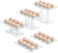 3 Tiered Acrylic Cupcake Stands, Clear Dessert Table Display Set 5 Scalloped Rectangle 12.9”x7.1” Serving Tray