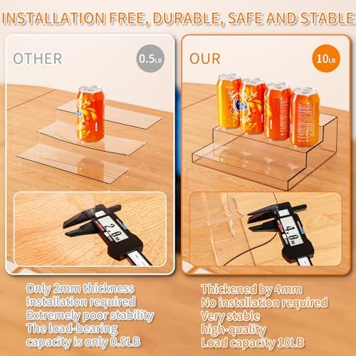 3 Tiered Acrylic Display Stands for Cupcake Stand, Perfume Shelf Organizer, Figure and Funko Pop Display, No, alternate view