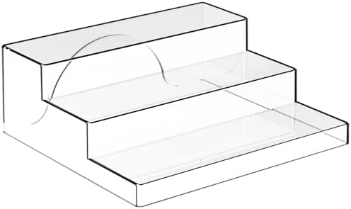 3 Tiered Acrylic Display Stands for Cupcake Stand, Perfume Shelf Organizer, Figure and Funko Pop Display, No